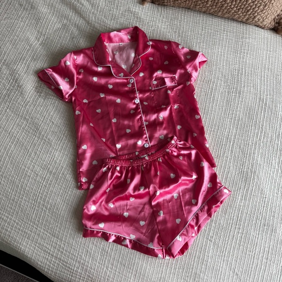 Valentines Day Pink Heart Pajama Set - Picture 3 of 6